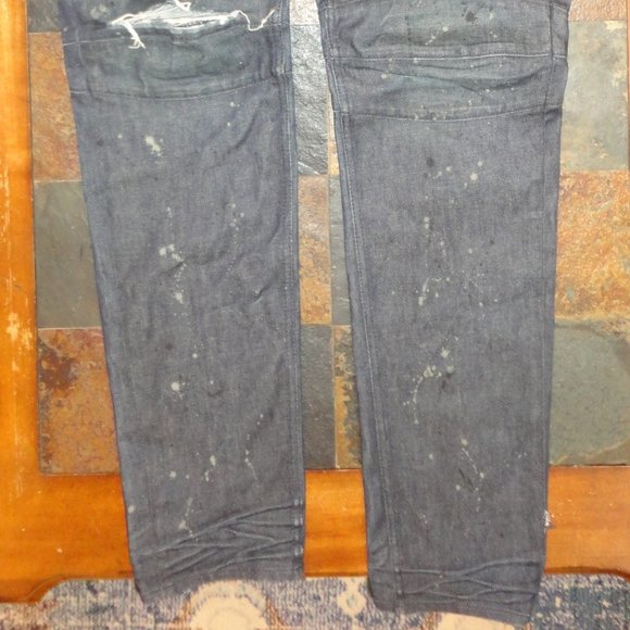 HUDSON Men's Blinder V2 Biker Denim Paint Splatter Skinny Jeans Size 32 x 36 - Picture 3 of 12